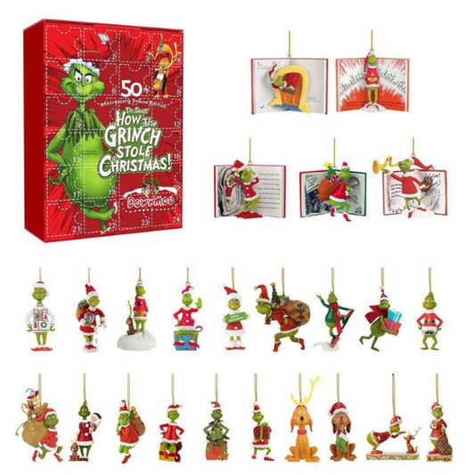 Jõulud Adventkalender Grinch ripatsitega