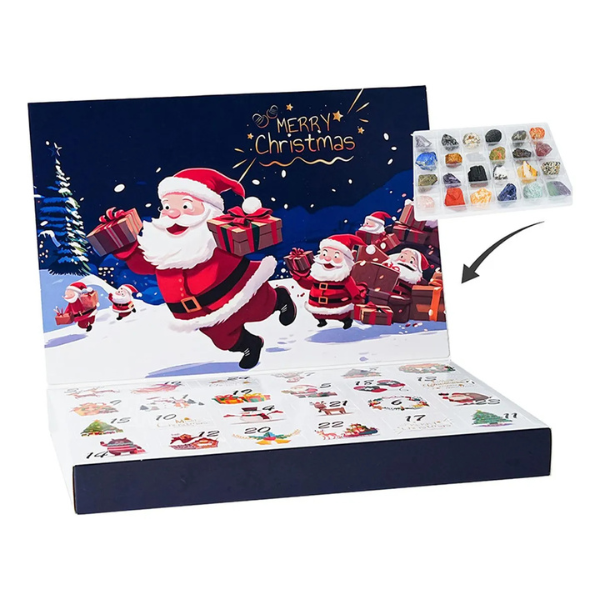 24 kristalli jõulukalender looduslike kividega