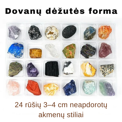 24 kristalli jõulukalender looduslike kividega